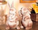 Gossiping Bunnies Garden Statue Figurines Set of 2