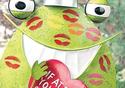 Funny Frog Prince Garden Stake Holding Heart ~If A