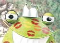 Funny Frog Prince Garden Stake Holding Heart ~If A