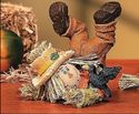 Playful Scarecrow Fall Shelf Sitter Figurines w/ C