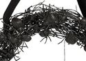 Black Spider Haunted Halloween Door Wreath