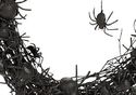 Black Spider Haunted Halloween Door Wreath