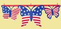 American Flag Patterned Butterflies Fence Porch Bu