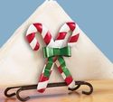 Holiday Candy Cane Holly Napkin Holder S/P w/ Hold