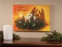 Nativity Silhouette Wall Art Canvas LED Flickering