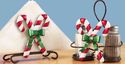 Holiday Candy Cane Holly Napkin Holder S/P w/ Hold