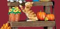 Kitty Cats Fall Harvest Table Decoration Pumpkins 