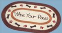 Dog Lover's Braided Accent Rug Floor Mat Paw Print