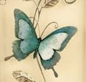 Beautiful Framed Blue Butterflies Metal Wall Art S