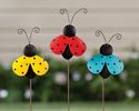 Colorful Ladybug Garden Planter Stake Picks Spring