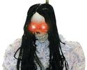 Hanging Lighted Eyes Woman in Nightgown Halloween 