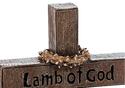 Tabletop Cross & Lambs w/  Lamb of God Who Takes A