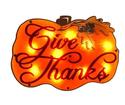 Lighted Give Thanks Pumpkin Fall Window/Door Decor