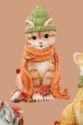 Autumn Kitty Cat Shelf Sitters Fall Leaf Accents 4