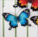 Colorful Butterflies Metal Wall Art Patio or Fence