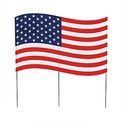 Bold American Flag Garden Stake July 4th Patriotic