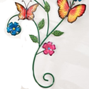 Beautiful Butterfly & Floral Scrolled Metal Wall D