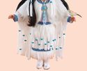 Native American Porcelain Doll in Turquoise & Whit