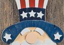 Patriotic Uncle Sam July 4th Americana Wall Hangin