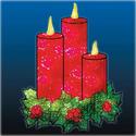 Christmas Candles Lighted Window or Door Holiday D