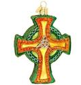 Celtic Cross Special Glass Ornament w/ Trinity Kno