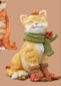 Autumn Kitty Cat Shelf Sitters Fall Leaf Accents 4