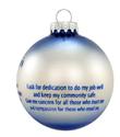 Glass Police Officer's Special Ornament w/ Encoura