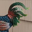 Vibrant Country Rooster Garden Stake 16"H