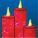 Christmas Candles Lighted Window or Door Holiday D