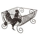 Rooster Silhouette Solid Metal Dish Rack Sunflower