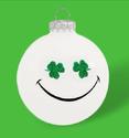 Irish Eyes Smiling Special Glass Ornament w/ Shamr