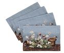 Elegant Spring Garden Placemats Daisies Tulips Bir