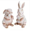 Gossiping Bunnies Garden Statue Figurines Set of 2