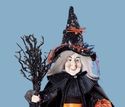 Halloween Witch Tabletop Doll Figurine Sequined Sp