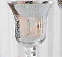 Elegant Silver Mercury Glass Candle Holders Stagge