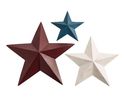 Americana Barn Star Trio Sculpted Metal Indoor/Out