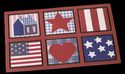 Country Barn Stars American Flag Doormat Americana