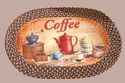 Coffee Themed Braided Accent Rug Old Fashioned Cen