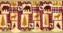 Woodland Window Valance Bear Deer Pine Trees Aztec