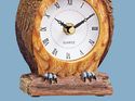 Hoot Owl Quartz Clock Roman Numerals Wall Mount or