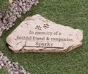 3D Personalized Pet Memorial Stone Sentiment & Paw