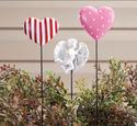 Adorable Hearts & Cupid Garden Stakes 3-PC Set