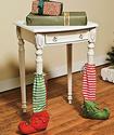 Elf Sock & Boot w/Jingle Bells Christmas Chair/Tab