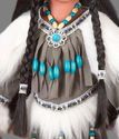 Native American Porcelain Doll Beaded Dreamcatcher