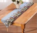 Elegant Spring Garden Table Runner Daisies Tulips 