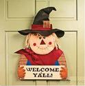 Colorful Scarecrow Welcome Door or Wall Decoration