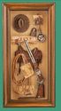 Wild West Cowboy Framed Shadowbox Wall Decor Cowbo