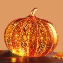 Glittered Mercury Glass Pumpkin Fall Centerpiece L