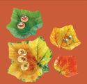 Autumn Leaf Serving Plates or Candy Dishes 4-PC Ne