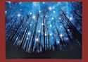 LED Twinkling Stars Wooded Blue Night Sky Scene Li